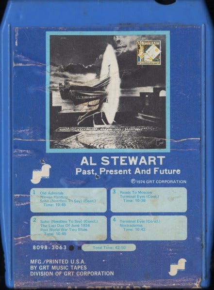 Past, Present and Future by Al Stewart 8-track tape cover