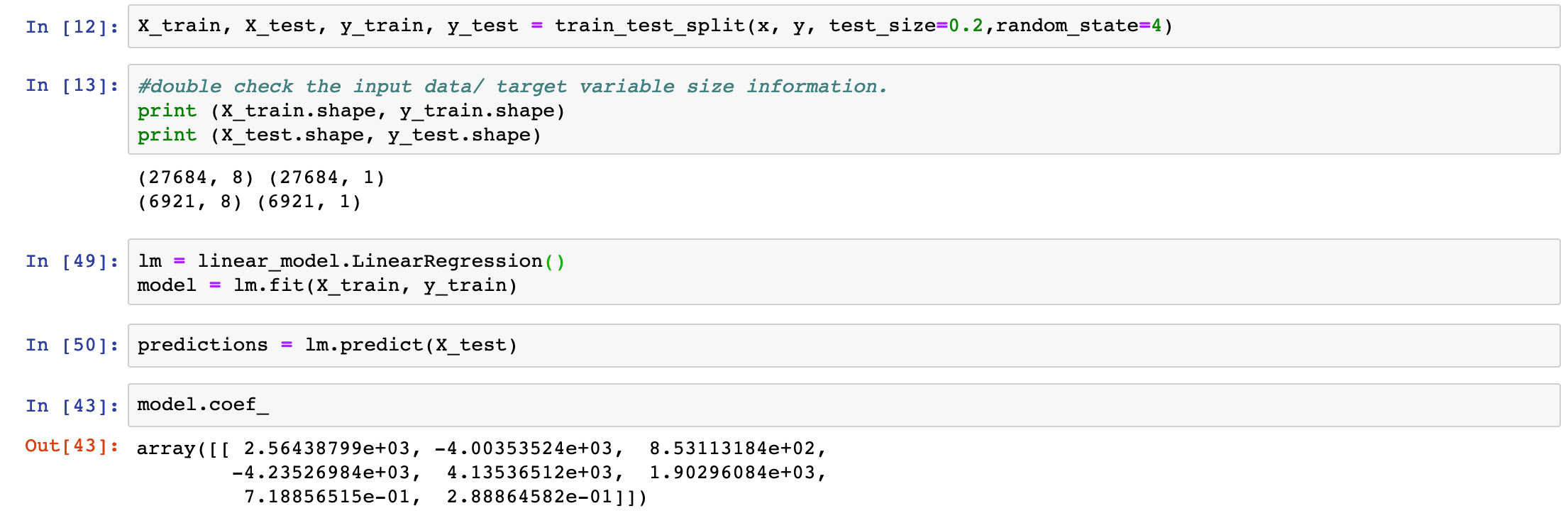 Linear Regression Model