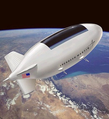 Lockheed Martin High Altitude Airship concept art.