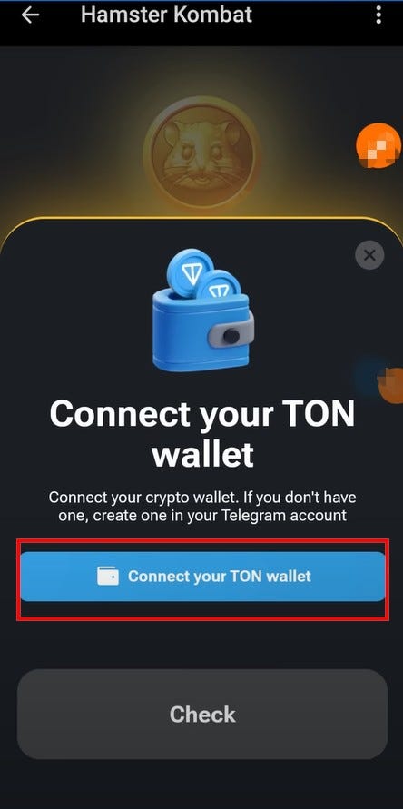 How to Connect Hamster Kombat to TON Wallet