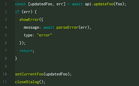 Go-style errors in JavaScript