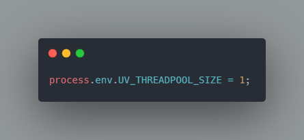 Changing the thread pool size in a Node.js app