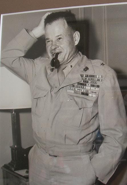 Chesty Puller with his hands in his pockets