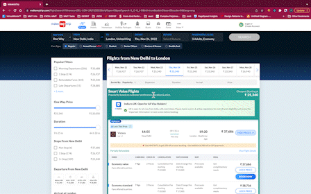 SAMPLE OF MAKEMYTRIP FLIGHTS REVIEW PAGE