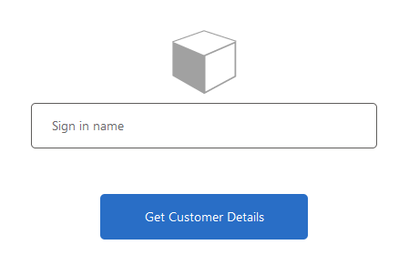 Screen showing “Get Customer Details” button