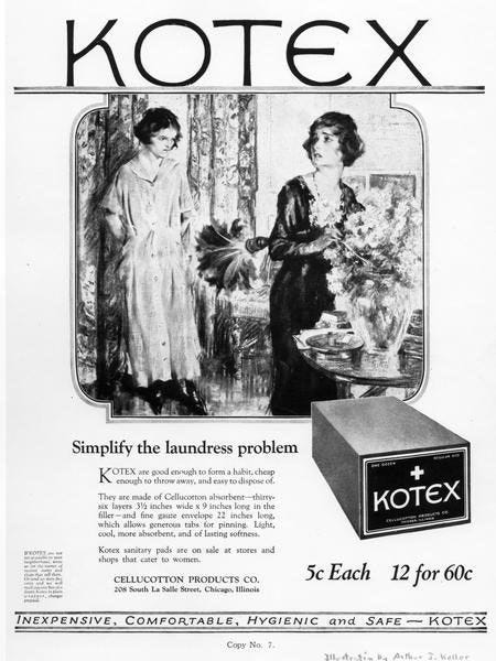 Kotex sanitary pads. One of the earliest form of pads