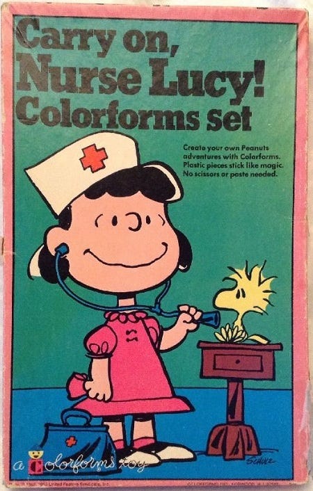 Carry on Nurse Lucy colorforms