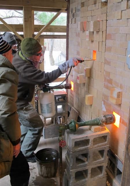 A soda fired kiln