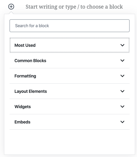 Image of block categories