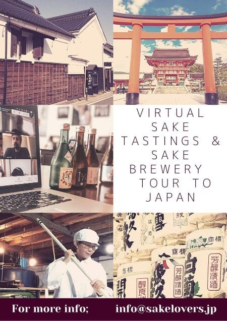 Onlines Sake Tastings and Sake brewery Tour to Japan