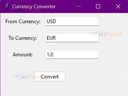 Python Currency Converter Output