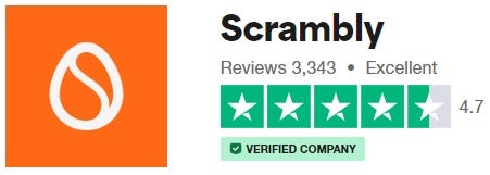 Scrambly Game App — Trustpilot Rating