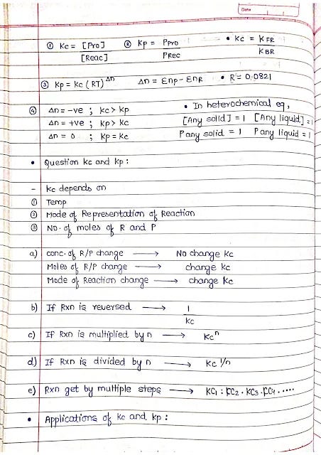 Chemical Equilibrium — Chemistry Short Notes 📚