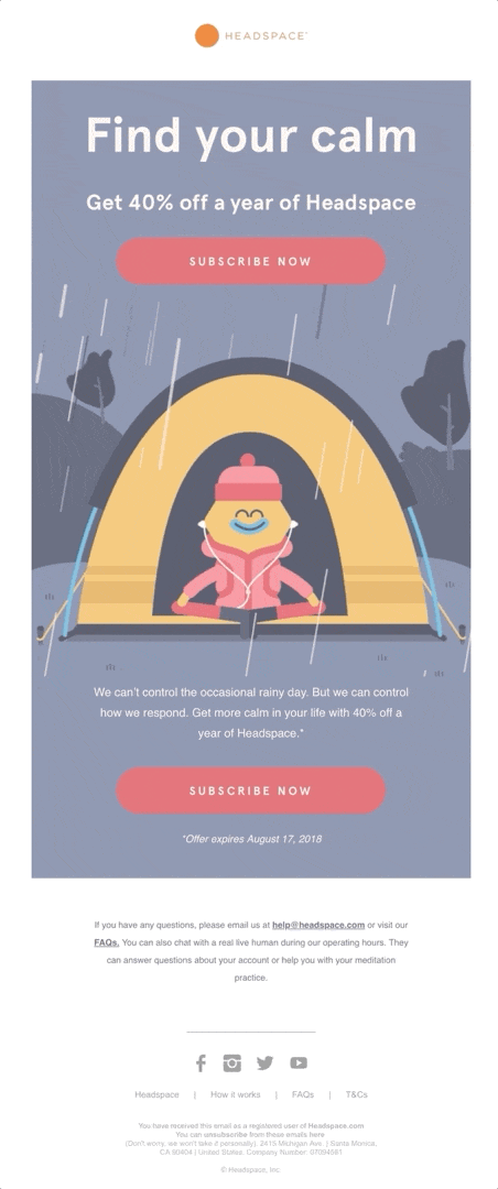 An example of an email template with a GIF