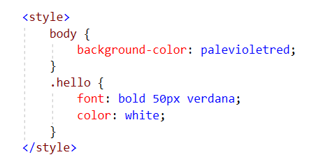 An example of a CSS