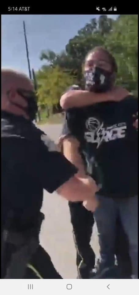 Man is in a chokehold by police