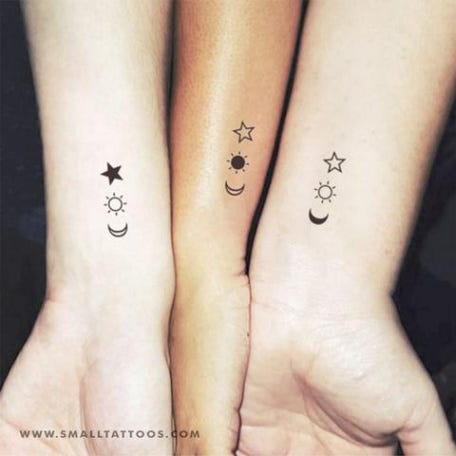 Astronomy – Small Tattoos - sun moon and saturn tattoobr /
