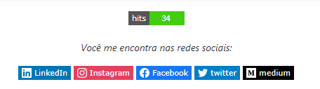 Social medias (instragram, facebook, twitter and medium) badges on my github profile