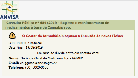 Encerrou o prazo para consulta pública da ANVISA sobre Cannabis Medicinal