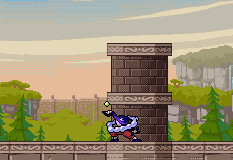 Ranno from Rivals of Aether teleporting erratically around the screen.
