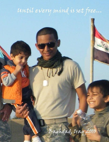 Darryl volunteering with local Iraqi children