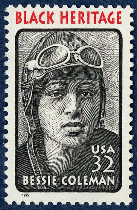 Postage stamp of Bessie Coleman