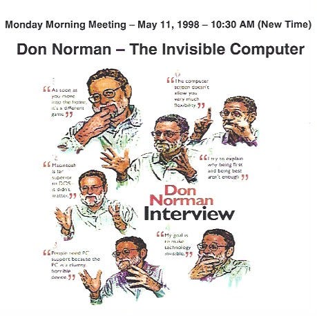 Flyer from Don Norman’s visit to our HP site