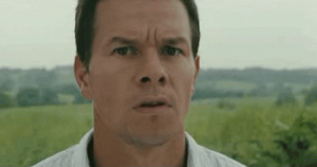 A gif of confused actor Mark Wahlberg from the movie the Happening.