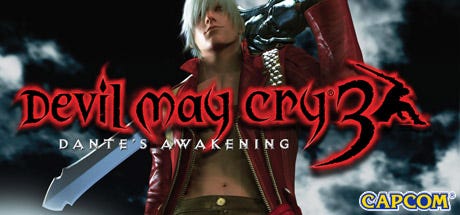 Devil May Cry 3 banner art featuring dante.