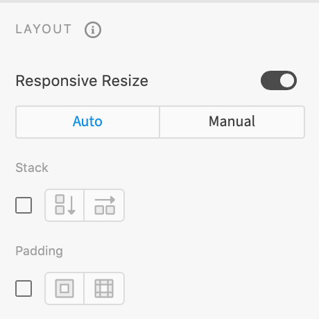 Layout panel in Property Inspector