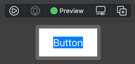 Preview of button where the background color is only applied to the text and not the full size of the button. There is no visible corner radius being applied to the button.