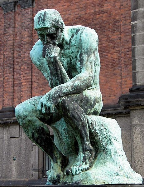 The statue of a thinker.