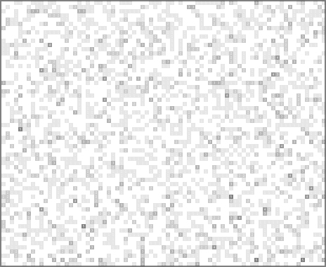 A computer-simulated image of lottery game behavior showing varying shades of gray and white spaces in streaks and clusters. This indicates a truly random draw of the lottery and the same behavior occurs in any game of the Ohio lottery.