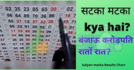 सटका मटका- What is सटका मटका| How To Download Kalyan सटका मटका -Time Bazar Jodi Today chart