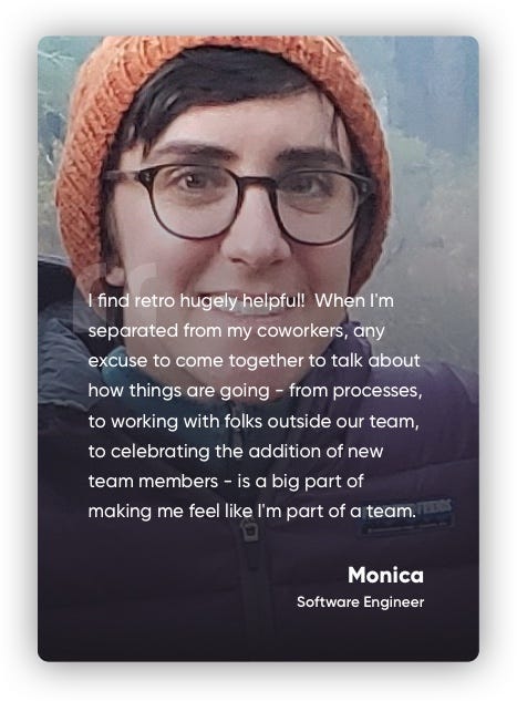 Retros are a great way for architectural software developers to come together and feel like they’re part of the same team.