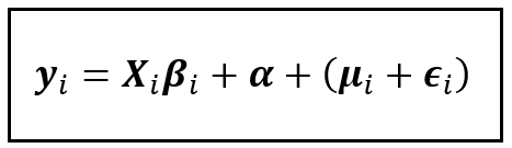 The Random Effects model for unit i