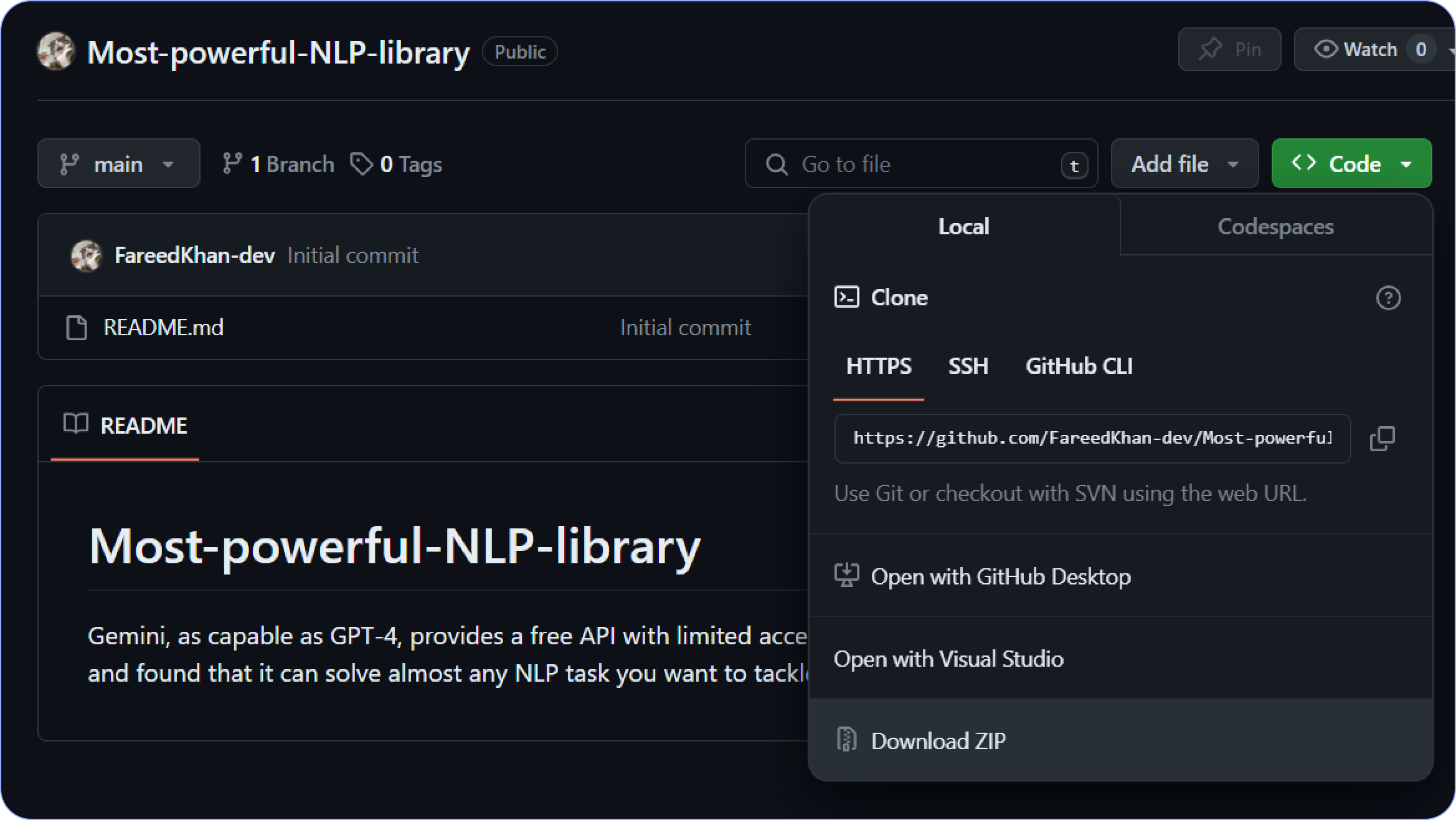 download repository as zip file from github link