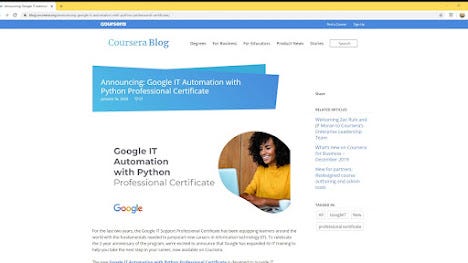 best python course on Coursera by Google