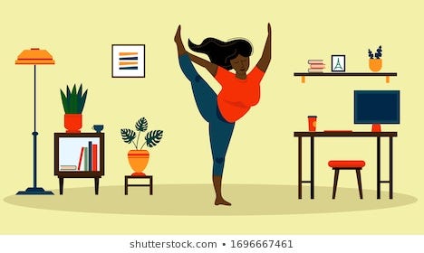 Woman balancing in dancer pose