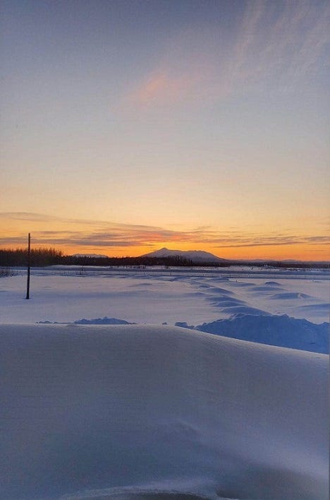An Alaskan sunrise.