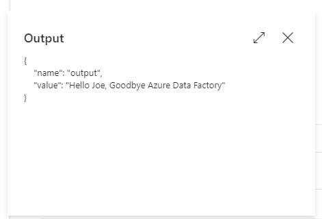 Output — Azure Data Factory built-in ‘concat’ function