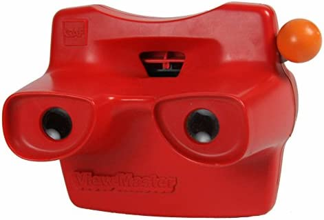 A childhood toy called a “View Master” that showed images from books and movies