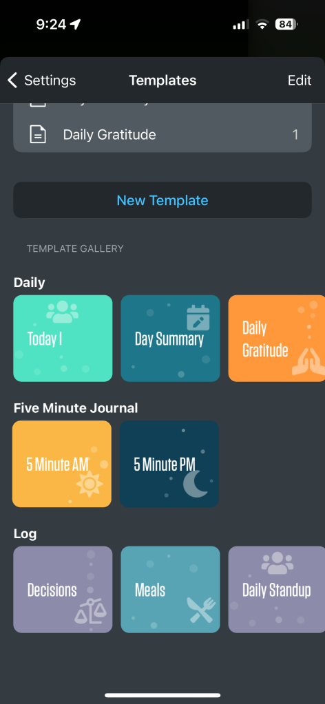 Day One App Templates