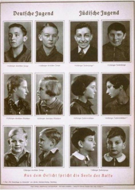 Comparison of aryan features with those of other “races”