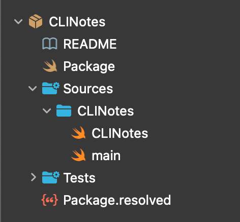clinotes, readme, package, sources, clinotes, clinotes, main, tests, package.resolved