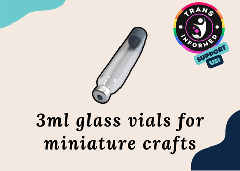 3ml glass vials for miniature crafts