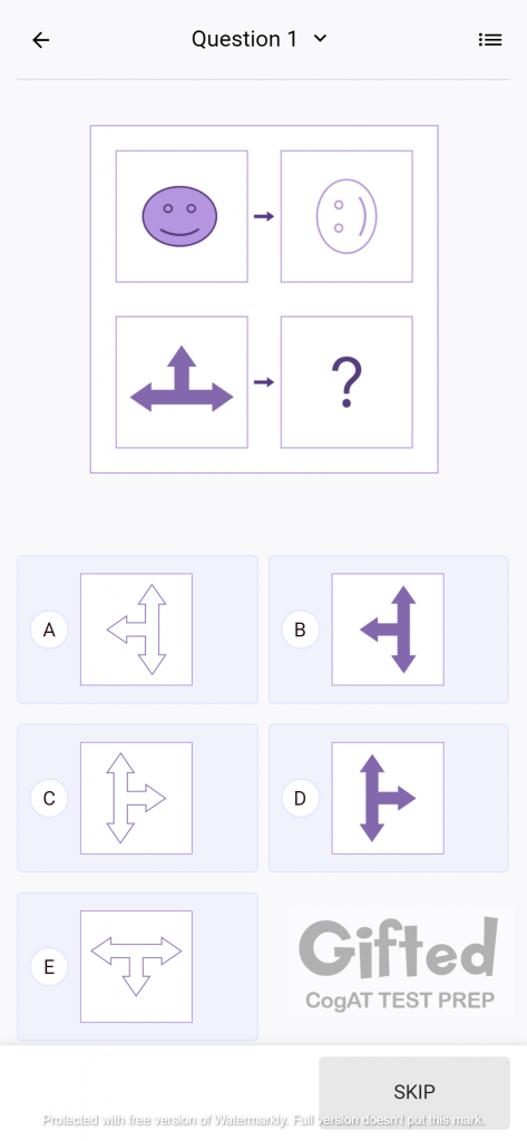 Figure Matrices Cogat Test Prep Grade 1 Practice Question