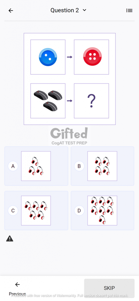 Number Analogies Free CogAT Worksheets Grade 1