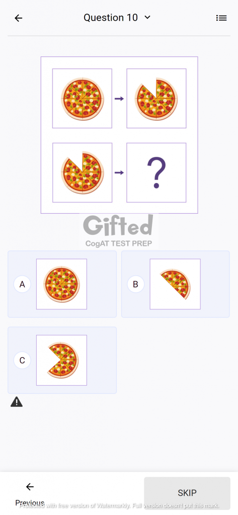 Kindergarten CogAT Practice Questions for Number Analogies