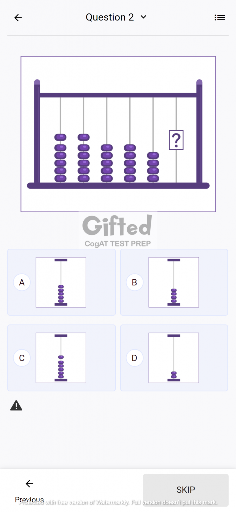 Cogat Number Series first grade Free Worksheets